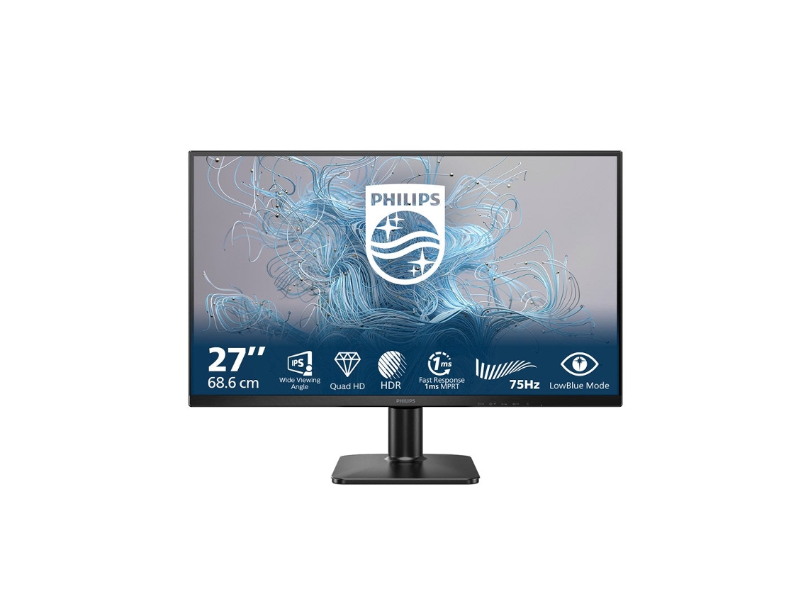 Monitor LED Philips 27e2n1500l Serie 1000 de 68,6 cm (27") - 2560 x 1440 QHD 75 Hz - IPS - 1000:1 - HDR10 - 4 ms - HDMI
