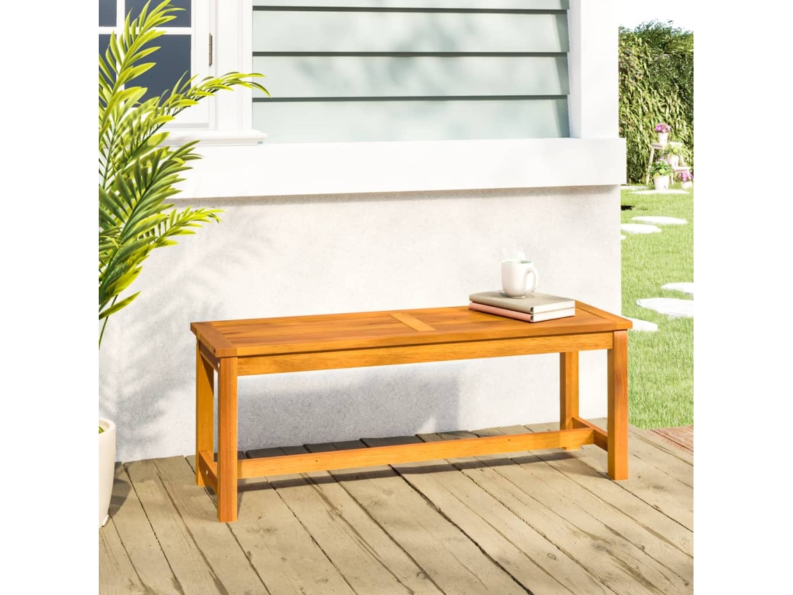 Lovely Home Banco de Jardín 110X35X45 Cm Madera de Acacia Maciza