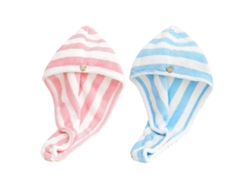 Juego de 2 toallas de microfibra para el cabello, absorbentes y de secado rápido para mujer, Rosewell