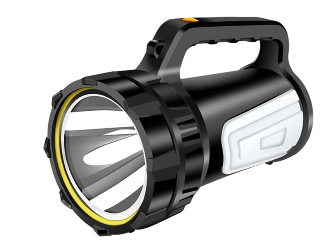 Linterna Yizhood ultrabrillante de largo alcance para exteriores, portátil, para uso doméstico, foco de patrulla de xenón duradero (negro)
