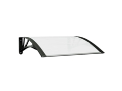 Maison Exclusive - Marquesina Puerta Policarbonato Negro Y Transparente 80x75 Cm