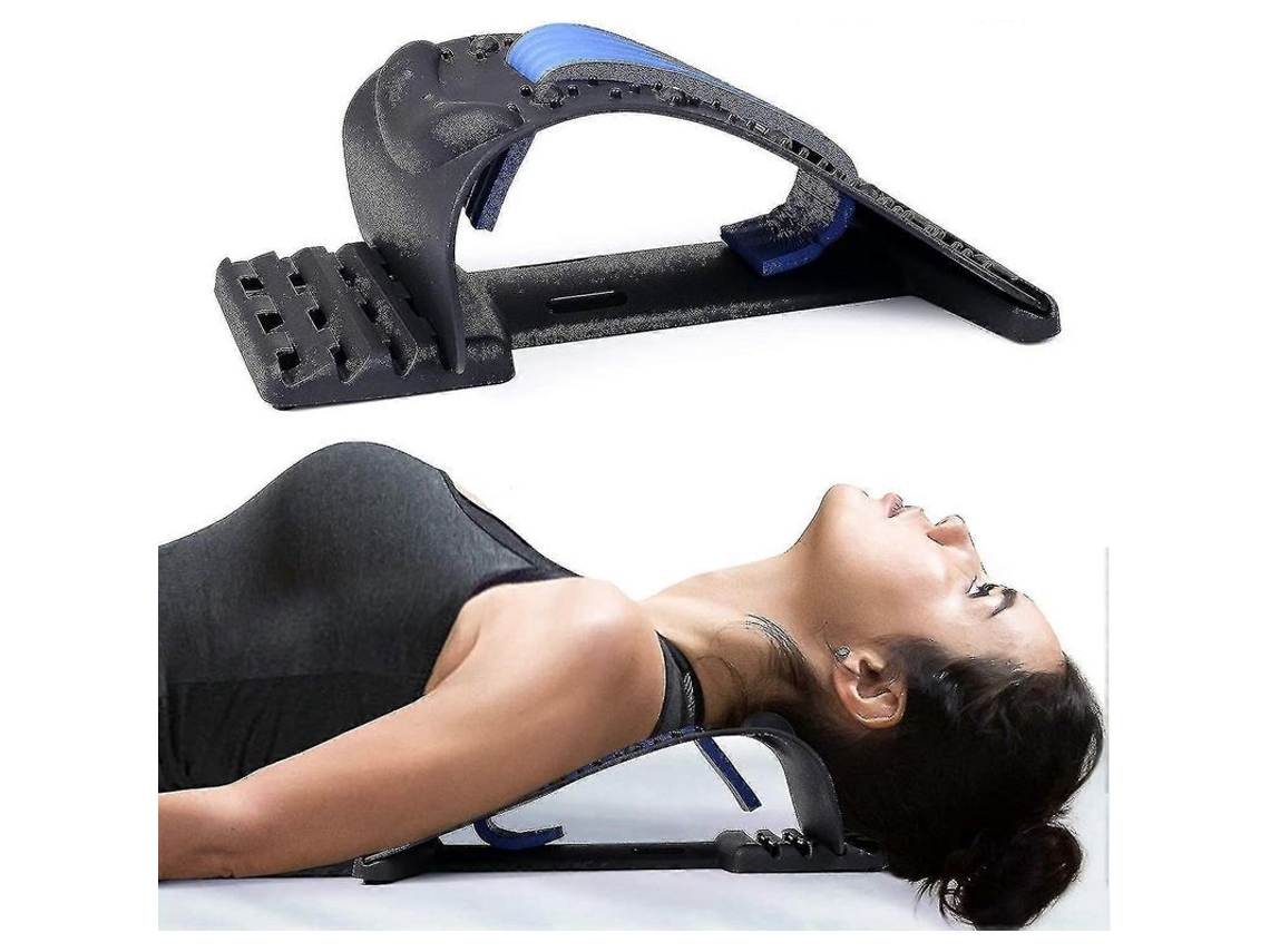 Extensor cervical rápido para aliviar el dolor de cuello y espalda alta, relajante ergonómico con masaje de acupuntura.