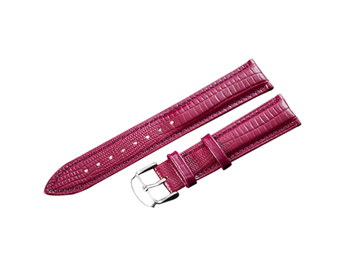 Correa de reloj de piel sintética sencilla y elegante para hombre y mujer (morada)