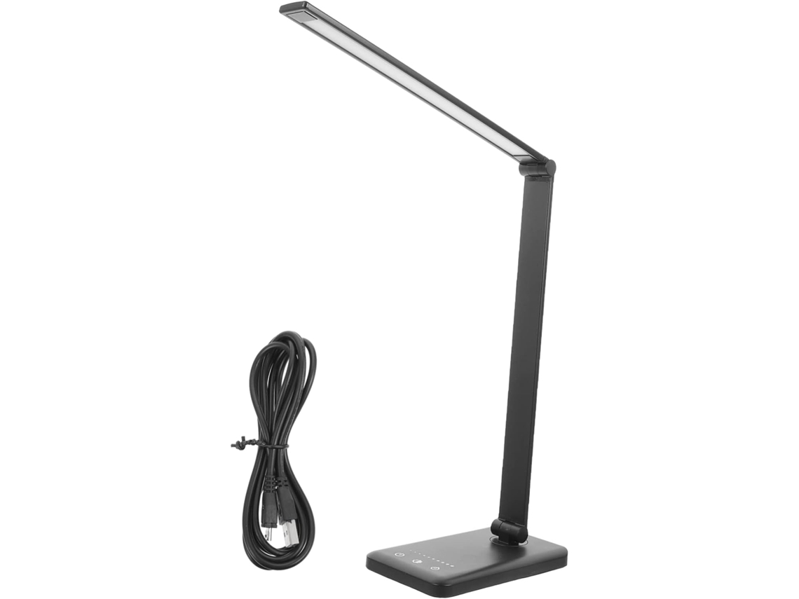 Lámpara de escritorio LED ajustable con control táctil, aleación de aluminio, 5 niveles de brillo, función SFUSHOS