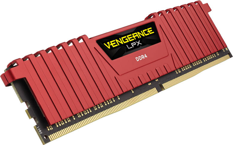 Memoria RAM DDR4 CORSAIR  (2 x 8 GB - 2666 MHz - CL 16 - Rojo)