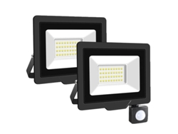 Foco de inducción LED, sensor PIR ajustable, para exteriores, 2 x 30 W, blanco natural OEM (3500-5500 K)
