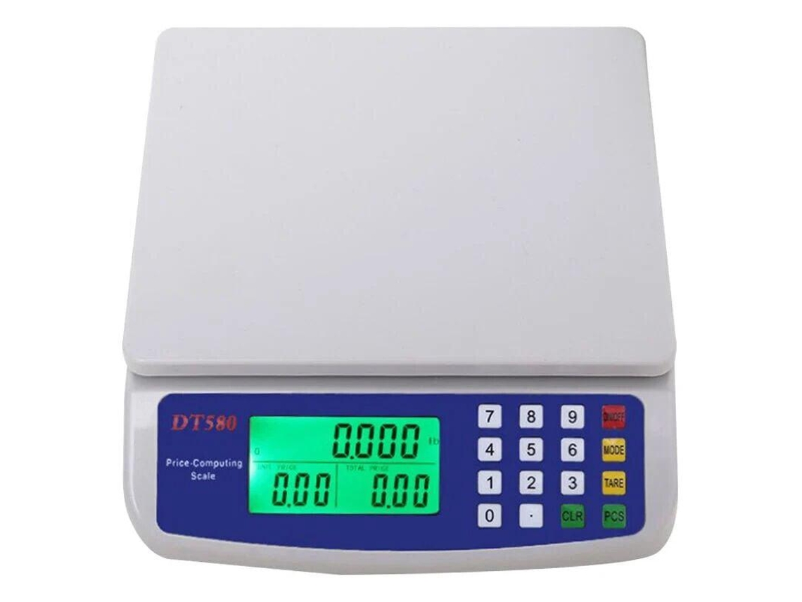 Báscula de cocina electrónica de 30 kg, báscula digital para alimentos con pantalla LCD (tamaño 30 kg/1 g) Ehstmind (sin adaptador de corriente de 6 V)