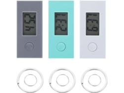 3 Relojes Digitales Bolsillo Portátiles Diseño Llavero Plástico Estudiantes Enfermeras Pequeños Fáciles Llevar