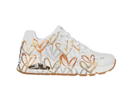 Zapatillas SKECHERS Uno Metalic Love Mujer (38,5 eu - Blanco)