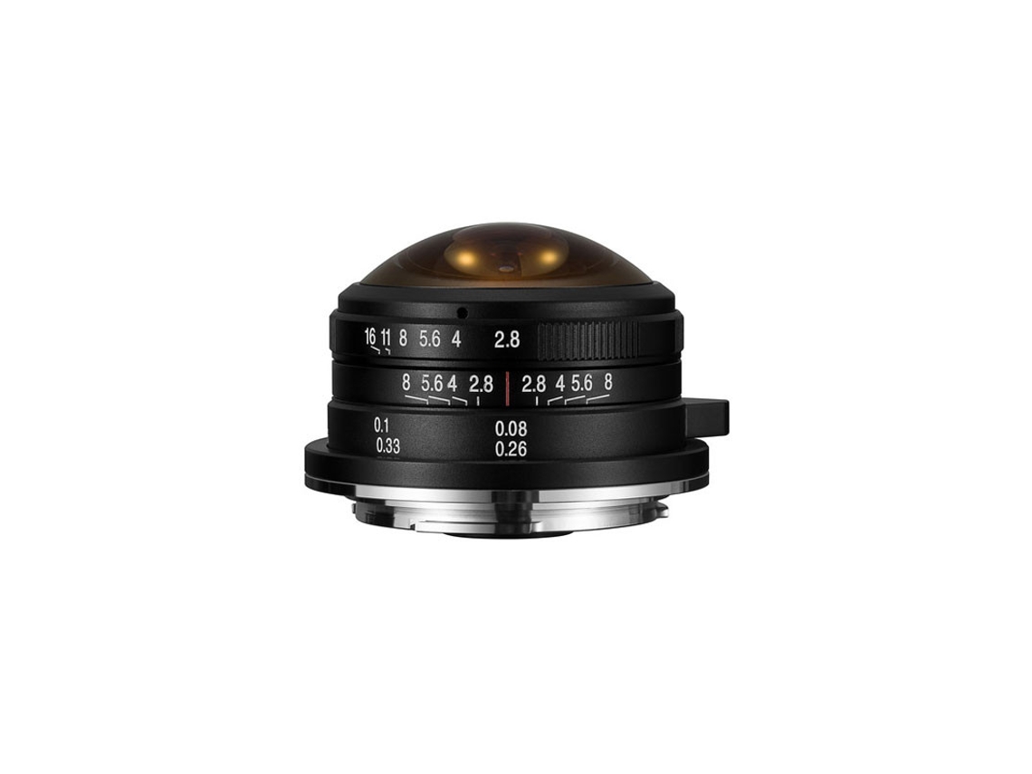 Lente ojo de pez circular LAOWA 4 mm f/2.8 compatible con Canon RF