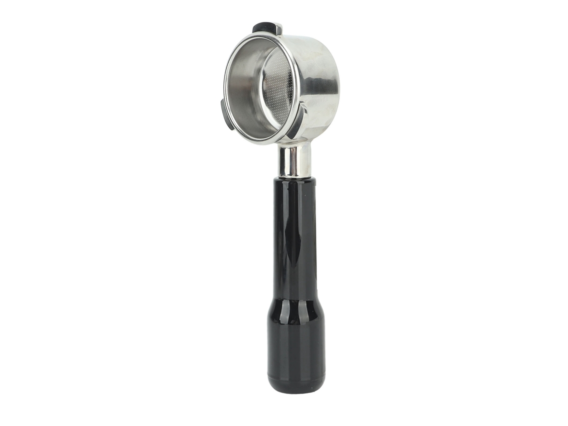 Soporte para filtro de café de acero inoxidable de 54 mm sin fondo con 3 clips para máquinas de la serie 8.
