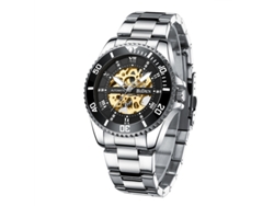 Reloj Mecánico Automático Esqueleto (negro), Reloj De Pulsera Casual Y Elegante Para Hombre.