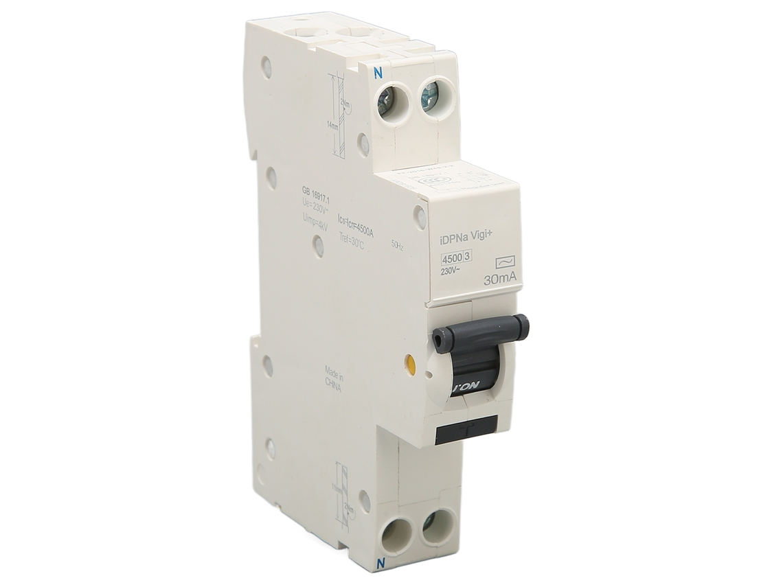 Disjuntor de proteção contra fuga de corrente integrado Veloriskku para circuitos civis, 18 mm, 230 V, 20 A