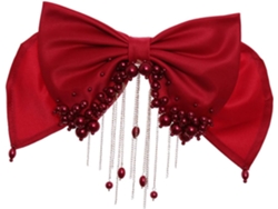 3 Pièces Diadème De Gland Perle Accessoires Pour Cabello Filles Épingle A En Perles Ruban Rouge