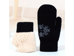 Guantes De Invierno Unisex Con Forro Polar Y Grueso Aislamiento Snowflake, Elegantes Y Resistentes Al Frío Para Proteger Tus Manos Al Aire L