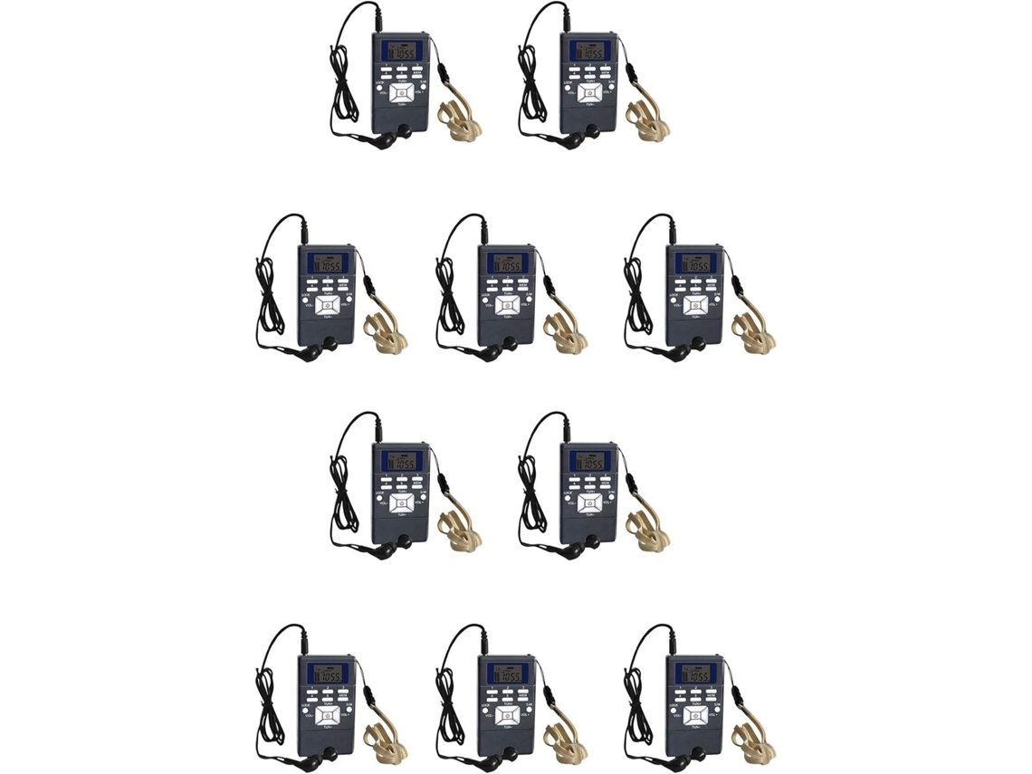 10x Radio Fm Digital Mini Altavoz Receptor Portátil Pantalla