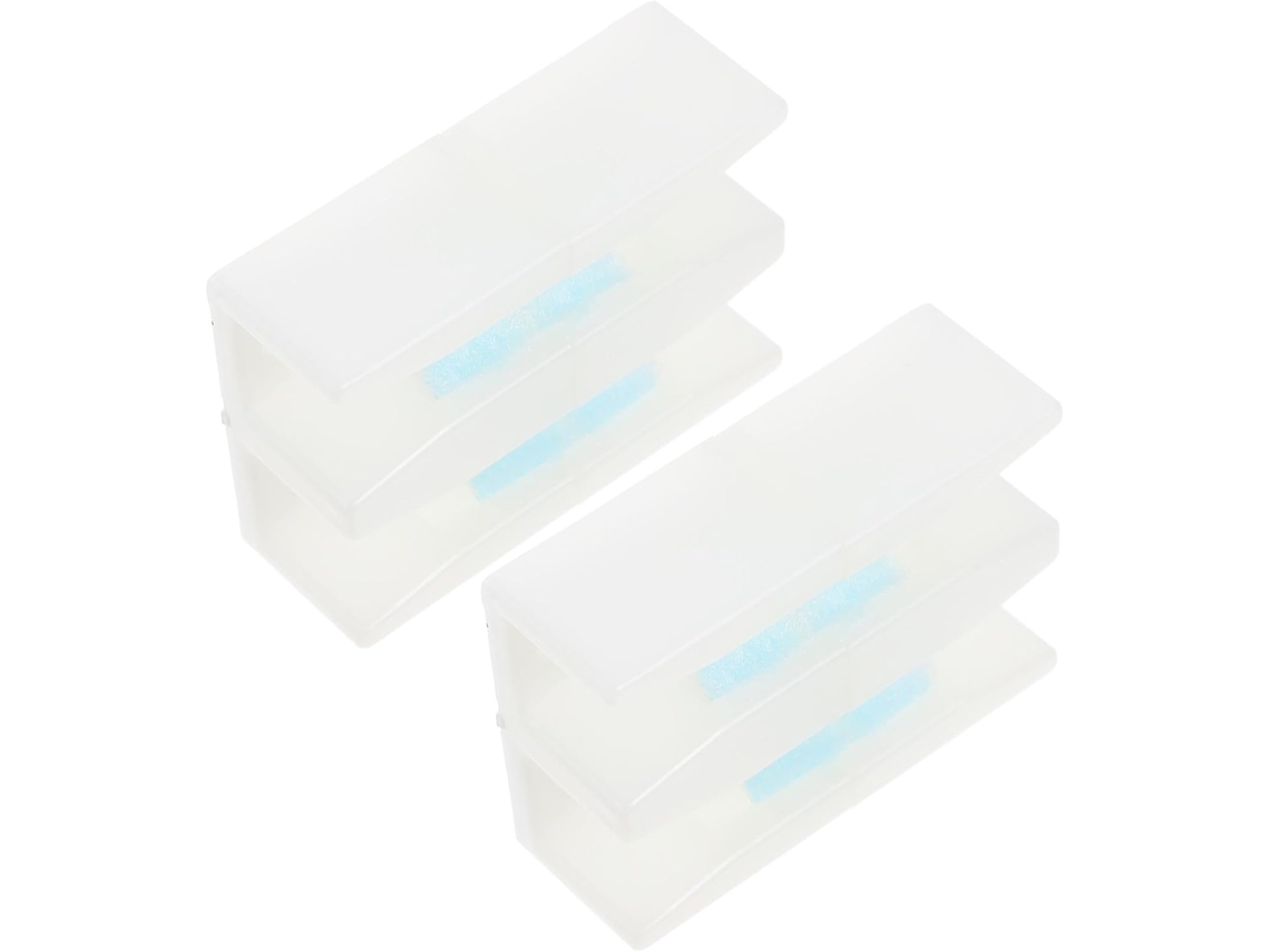 Juego De 2 Guías Inferiores Para Puertas Corredizas De Vidrio, Posicionador Blanco Y Rodillos.