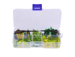 Kit De Accesorios De Pesca Con Cebo De Rana, Anzuelo, Línea Antibocados Y Conector, 10 Piezas.
