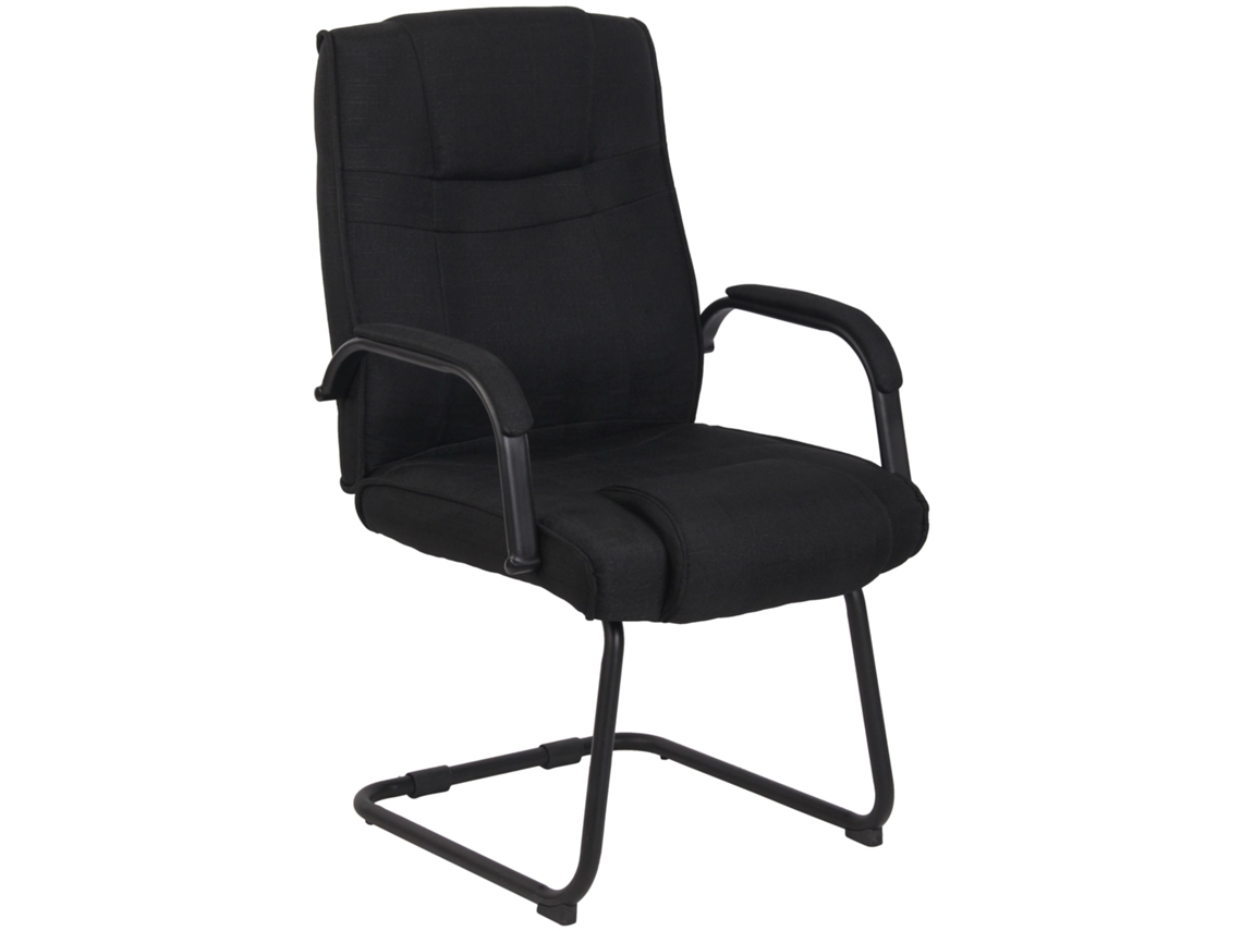 Silla de visita Attila en tejido CLP negro/negro