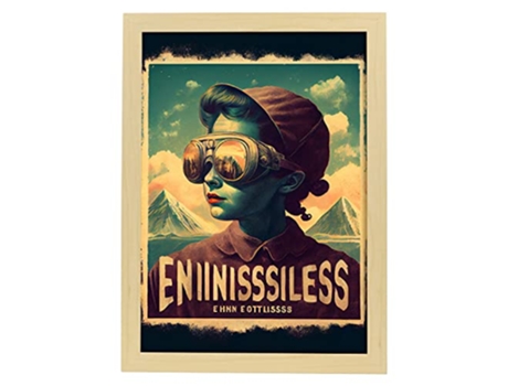 NACNIC Poster Aviador En Estilo Surrealismo Cinematográfico Ilustraciones Y Grabados De Historieta Abstracta Y Artística A3 Marcos Madera