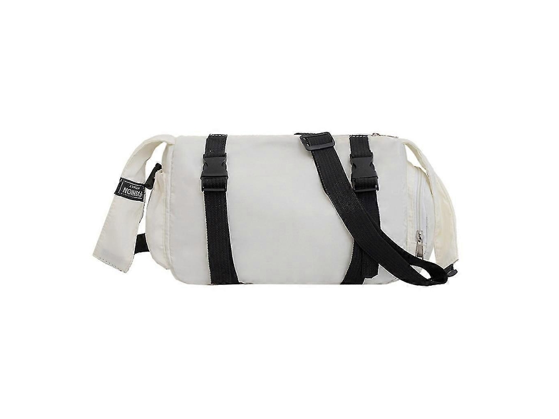 Bolso bandolera unisex, bolso mensajero informal para mujer, bolso cruzado de gran capacidad para hombre, blanco