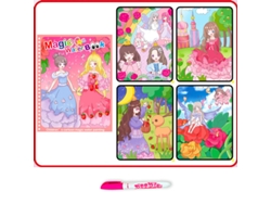 (Queen) Libro de ilustraciones en acuarela: Unicornio fantástico, animales del bosque, océano (reutilizable)