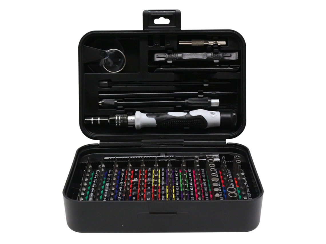 Kit De Destornilladores Micromagnéticos 132 En 1 Con 108 Puntas Para Reparación De Componentes Electrónicos.