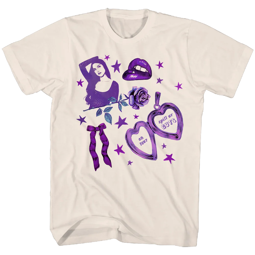 Olivia Rodrigo Tan Tour Collage T-shirt Unisex Rockinstone Size:l