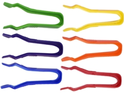 Juego de 6 pinzas de plástico para manualidades con mango ergonómico antideslizante y punta plana para cuentas y otros materiales. CHABERLU
