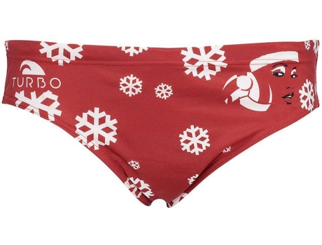 Calzoncillos para Hombre TURBO Mama Noel Rojo para Natacion (XL)