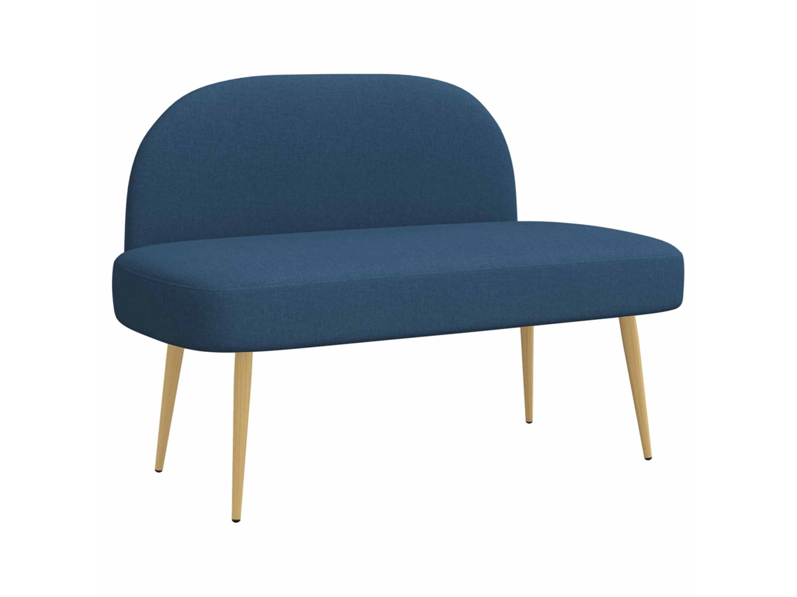 Maison Exclusive - Banco Tapizado Con Respaldo Azul 110 X 60 X 76 Cm Poliéster