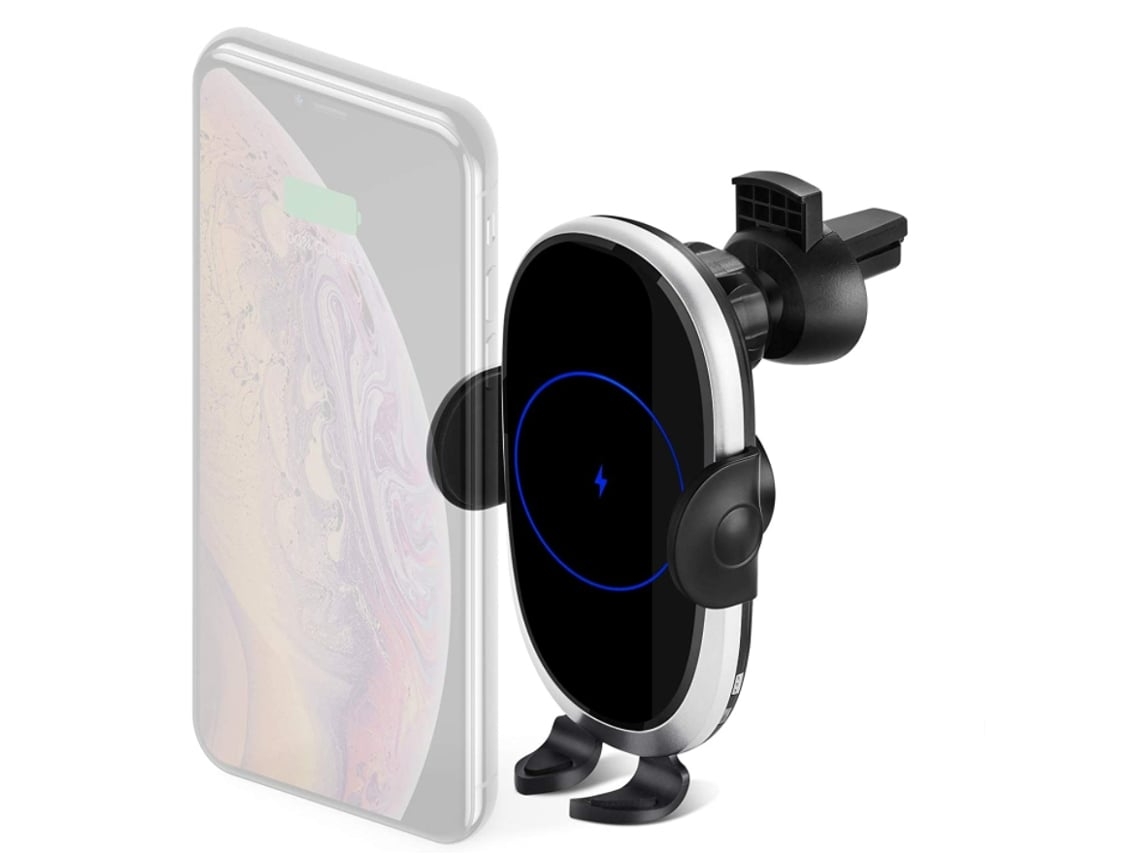 Cargador Carro Sem Rápido Qi Auto Sensor Gravidade YIZHOOD Negro