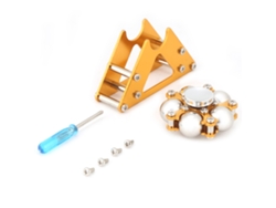 Ymsl Gyroscopio De Rueda De Aleación De Aluminio Amarillo Con Trípode Juguete Para Mano Antiestrés Para Niños Y Adultos Hxl
