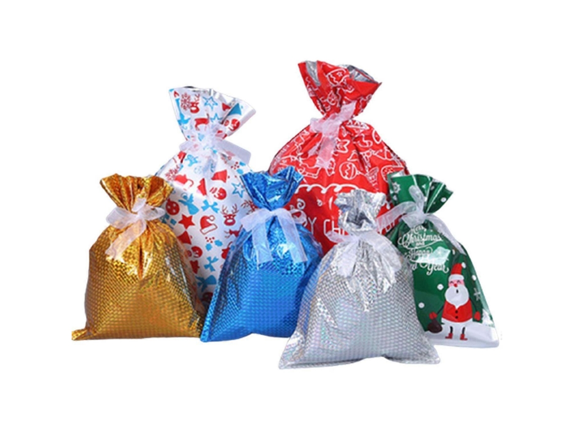 Bolsas navideñas con cordón, bolsas para dulces navideños, bolsas para envolver regalos Hengjian
