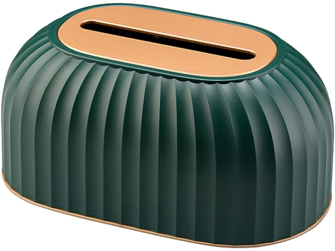 Dispensador De Pañuelos De Papel Ligero, Verde, Con Resorte, Fabricado En Pet Y Abs, Para