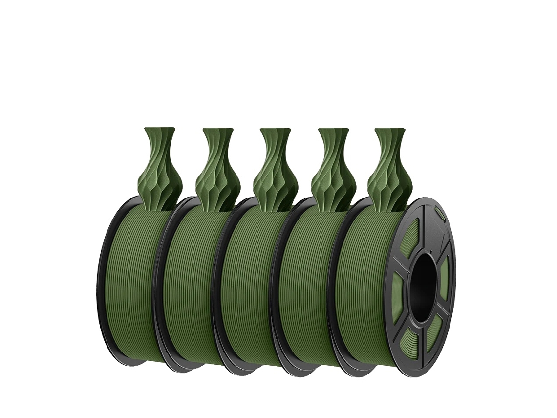 Filamento para impresora 3D, bobinado preciso, material ecológico, PLA verde oliva OEM
