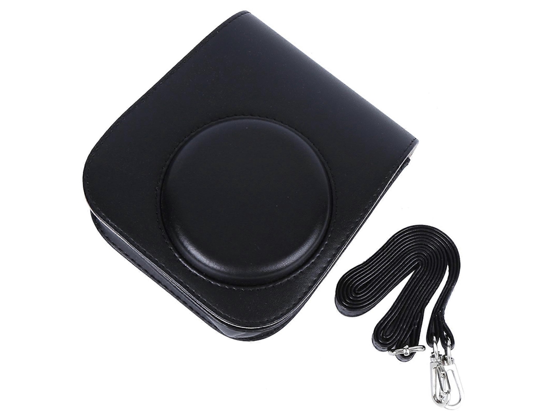 Estuche de piel sintética Facpoet con correa para el hombro para cámara Fujifilm Instax Mini-11 (negro)