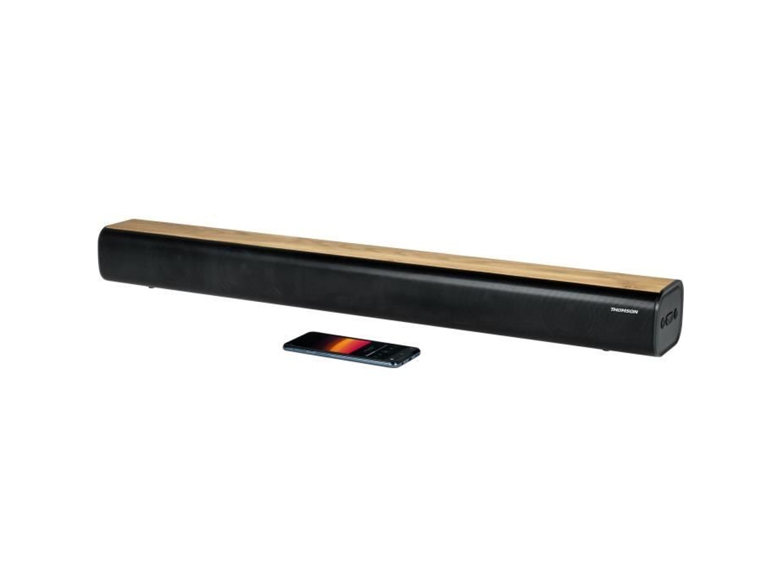 Barra De Sonido Bluetooth Sb402Bt Bluetooth 5.0 Usb Acabado Madera