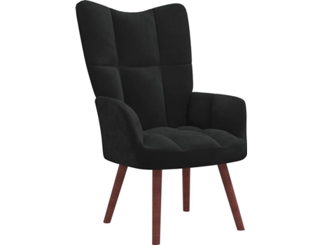 Silla de relajación VIDAXL Negro Terciopelo (61.5x69x95.5 cm)