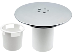 Sifón de ducha de 115 mm, tapa de desagüe universal, tapa de sifón de ducha, tapa cromada, desagüe rápido