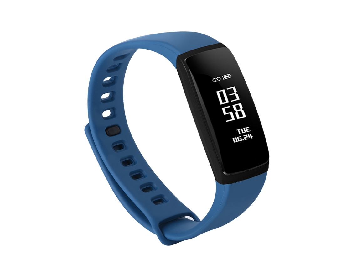 Pulsera Inteligente (monitorización De Frecuencia Cardíaca Y Presión Arterial) Reloj Podómetro Bluetooth V07s (azul)