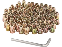 100 tuercas hexagonales roscadas de aleación de zinc, tuercas para madera, tuercas de inserción roscadas (M610 mm, M615 mm)