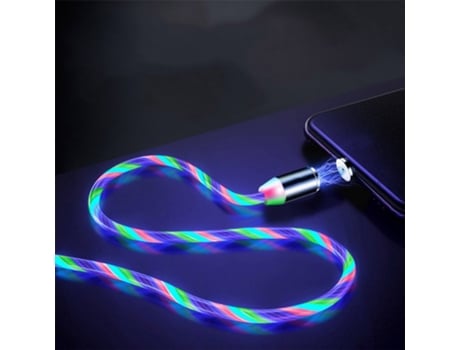 Cable Línea Datos Led Micro Usb Android Tipo Ios Carga Rápida Teléfono