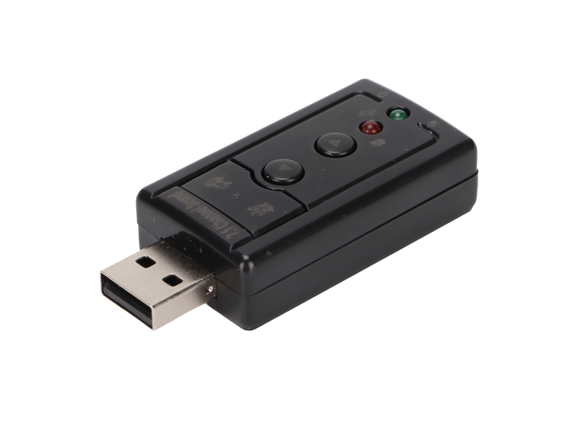 Tarjeta De Sonido Virtual De 7.1 Canales Con Amplificador Interno, Controles De Volumen, Usb 2.0, Puerto De 3,5 Mm Y Puerto Para Micrófono.