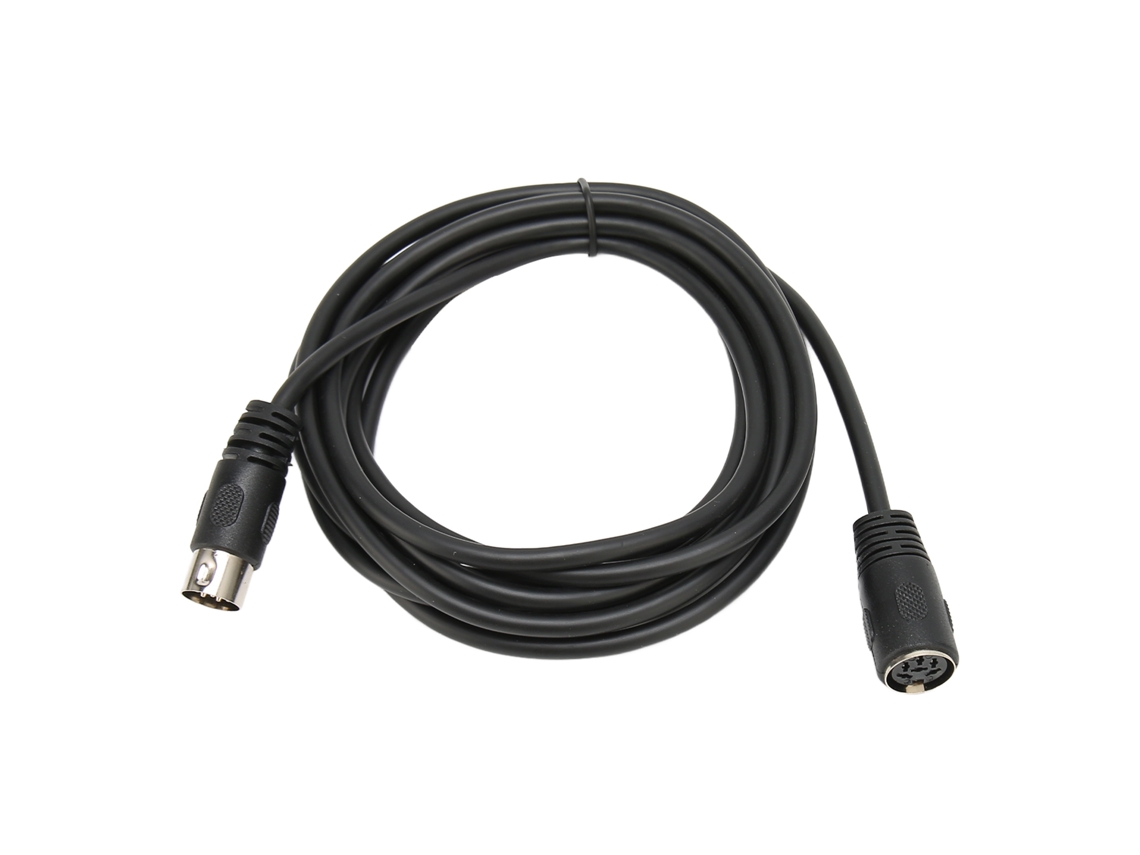 Cabo Extensão 6 Pinos Din Macho Para Fêmea 3m Pvc Conexão Sinal Som Dispositivos Digitais