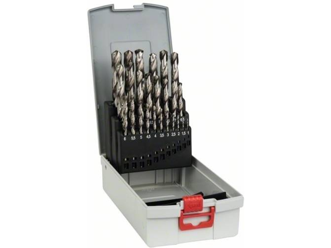 Conjunto de Brocas BOSCH para Metal Probox - 25 Un - Hss-G - Din 338 - 135° - 1- 13 mm
