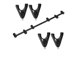 2026rebe-porta Cañas De Pesca Para Carpa Con 4 Cabezas, Soporte Extensible 45cm, Accesorio De Pesca Exterior Negro