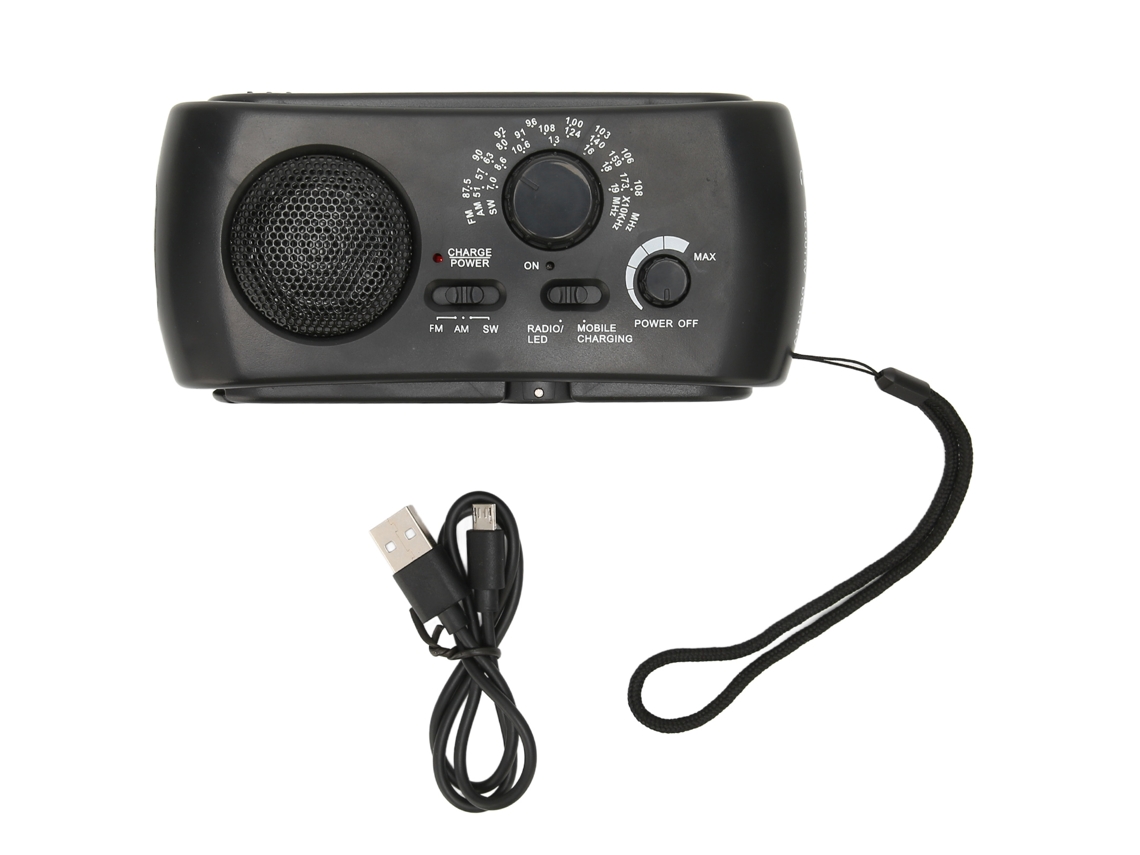 2026-radio De Emergencia Recargable Solar Con Manivela Y Luz Led Multibanda Am Fm Sw Para Camping Al Aire Libre