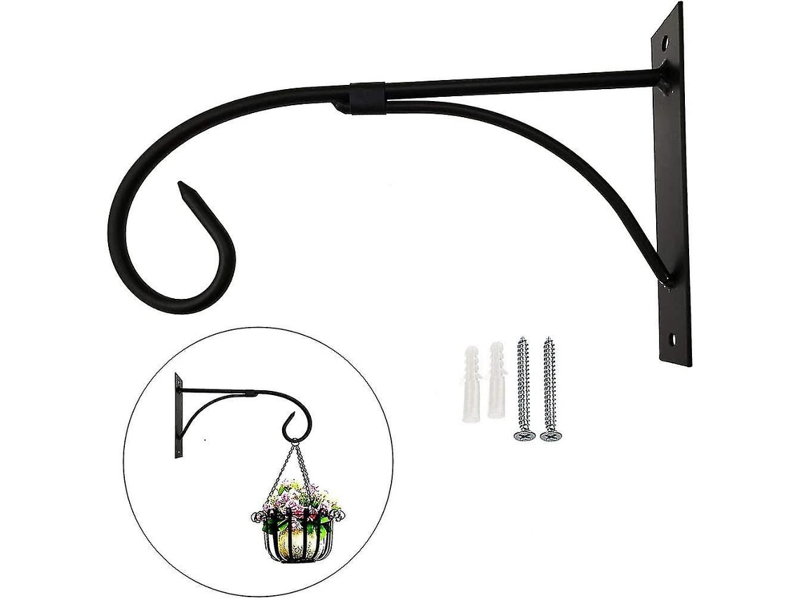 Ganchos De Pared De Hierro Forjado 26x15.5x3cm Decorativos Interiores Exteriores Para Colgar Macetas Lámparas