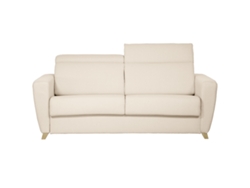 Sofá Convertible 3 Plazas con Reposacabezas Ajustables Beige Goya Miliboo